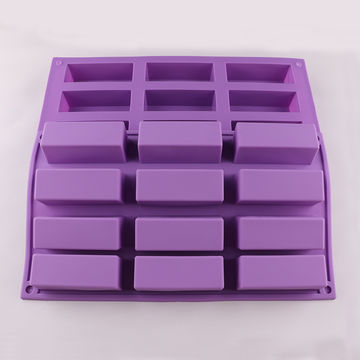 DIY Silicone Cake Molds, 12 Cavities Cube Shaped Brownie Cake Baking Moulds